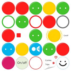 Arkusz przycisków — Naklejki sterujące