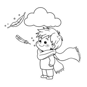 Kolorowanka: wiatr i zabawy
