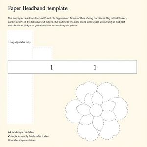 Opaska z kwiatkiem - szablon