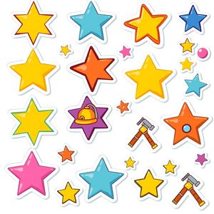 Naklejki: gwiazdki i symbole górnicze