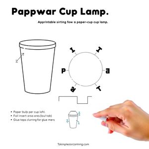 Szablon lampki z kubeczka