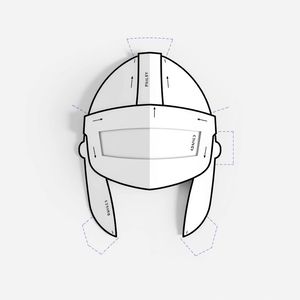 Szablon papierowego hełmu