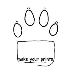 Szablon odbitki łapki — mały detektyw