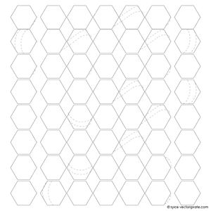 Szablon plastra miodu — wzór sześciokątów