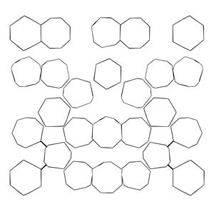 Szablon plastra miodu — wzór sześciokątów
