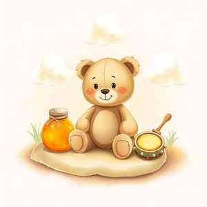 Ilustracja do opowieści: Miś i słoiczek miodu