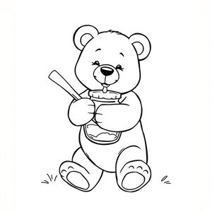 Kolorowanka: Przytulny miś