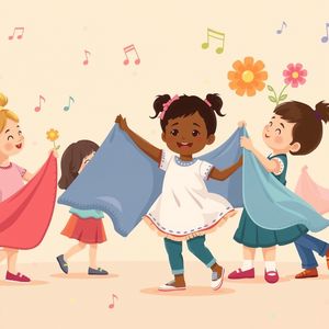 Ilustracja: Taniec kwiatuszków