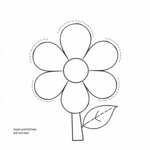 Szablon: Mały papierowy kwiatek do zabrania