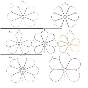 Szablony: Duże płatki do wycięcia