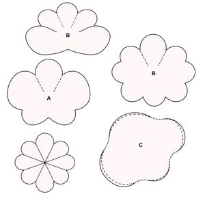 Szablony: Duże płatki do wycięcia