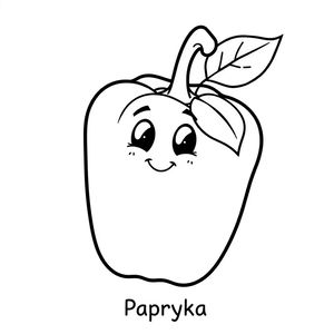 Kolorowanka: uśmiechnięta papryka