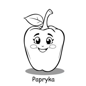 Kolorowanka: uśmiechnięta papryka