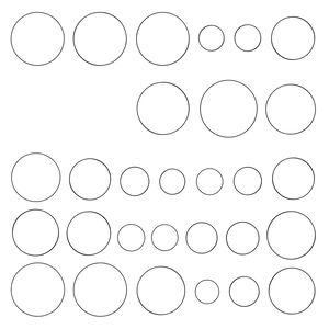 Arkusz kółek - okna i bąbelki