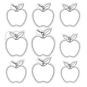 Szablon jabłuszek – do wycięcia