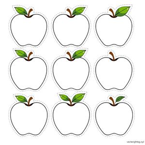 Szablon jabłuszek – do wycięcia