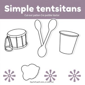 Szablony instrumentów perkusyjnych do wycięcia