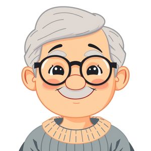 Ilustracja dziadka — przyjazny portret