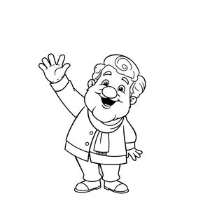 Kolorowanka: Dziadek do kolorowania