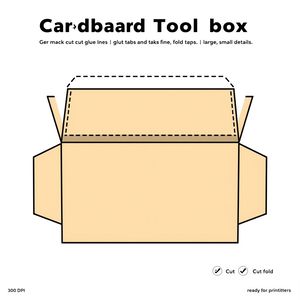 Szablon kartonowej skrzynki