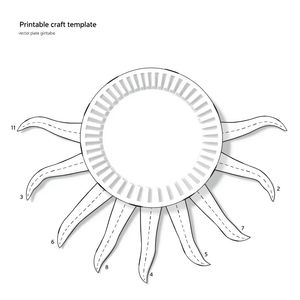 Szablon do wycinania: Ośmiornica na talerzyk