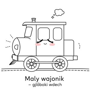 Kolorowanka uspokajająca 'Mały wagonik'
