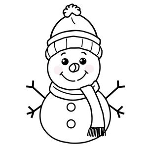 Kolorowanka: Bałwan