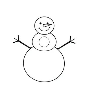 Szablon bałwana — kontur do wydruku