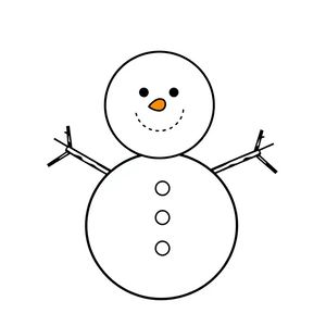 Szablon bałwana — kontur do wydruku