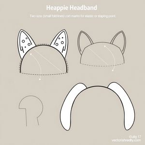 Szablon opasek z uszkami