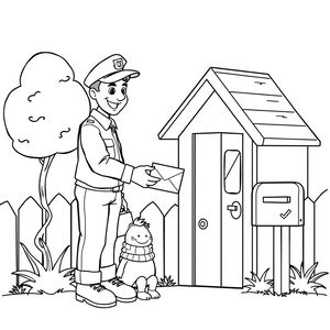 Kolorowanka: Listonosz