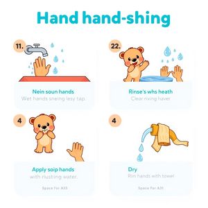 Plakat krok po kroku — Myjemy rączki