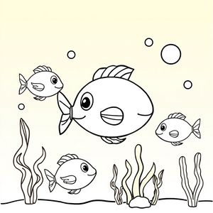 Kolorowanka: Rybki