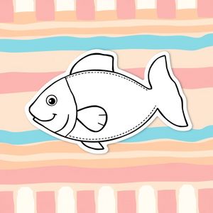 Szablon papierowej rybki (do wycięcia)