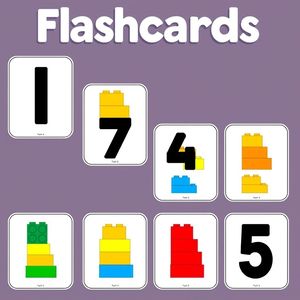 Karty liczbowe 1–5 (klocki)