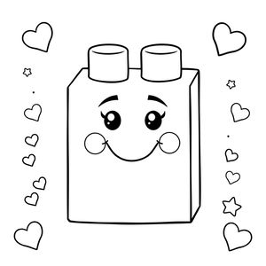 Kolorowanka: Klocek do kolorowania