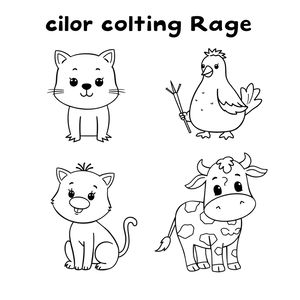 Karty do kolorowania: zwierzątka