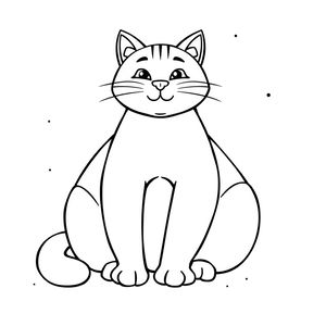Kolorowanka — kotek do kolorowania