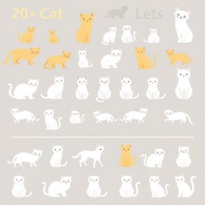 Szablon — Wycinanki kotków (kolorowe)