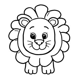 Kolorowanka - twarz lwa