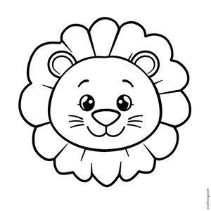 Kolorowanka - twarz lwa