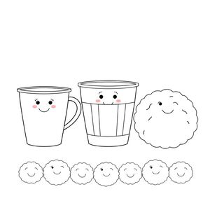 Kolorowanka — Kubeczki i pompony