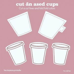 Szablon kubeczków — wytnij i użyj