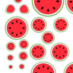 Szablony plasterków arbuza do wycięcia (naklejanki)