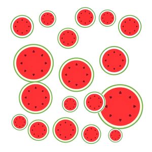 Szablony plasterków arbuza do wycięcia (naklejanki)
