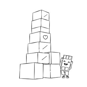 Kolorowanka — czekoladowa wieża