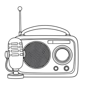 Kolorowanka: radio i mikrofon