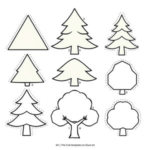 Szablony: Kartonowe drzewka