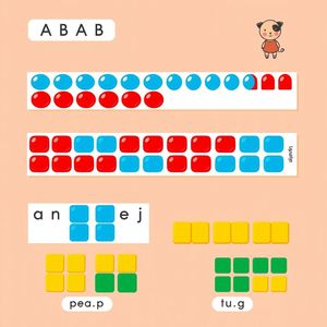 Paski wzorów AB i rytmy