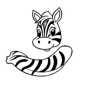 Kolorowanka: Bananowa zebra